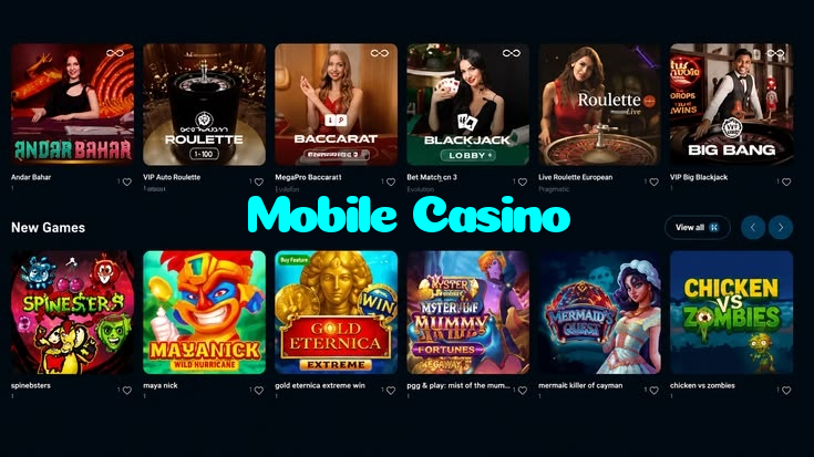 available types of Mobile Casino bet including pre-match live express and system bets